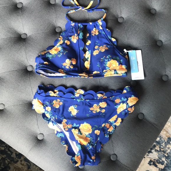 Cupshe Other - Cupshe Floral Blue Bikini, NWT